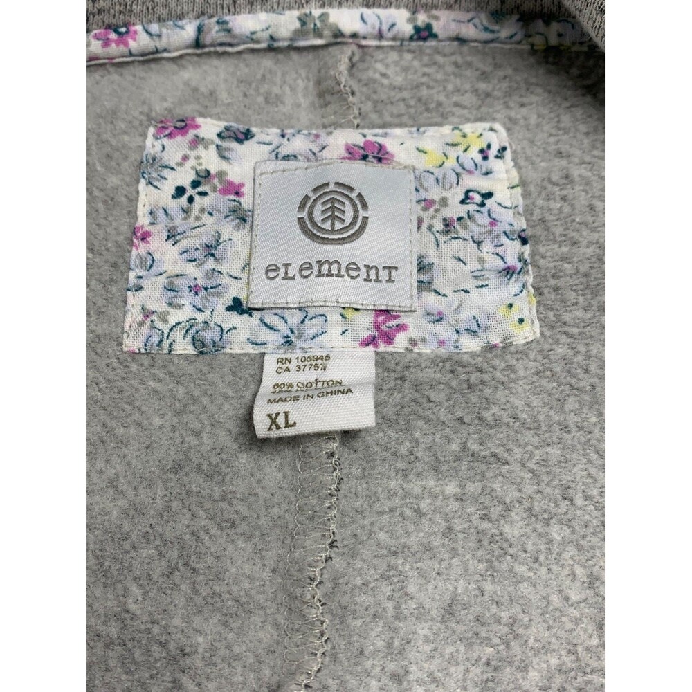 Element Sweatshirt Pea Coat Double Breasted Womens XL Gray Streetwear Skater - Picture 2 of 9